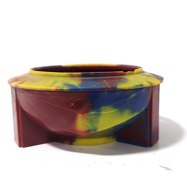 DECORATIVE BOWL-Small Tie-Dyed Bowl w/Colorful Rocks