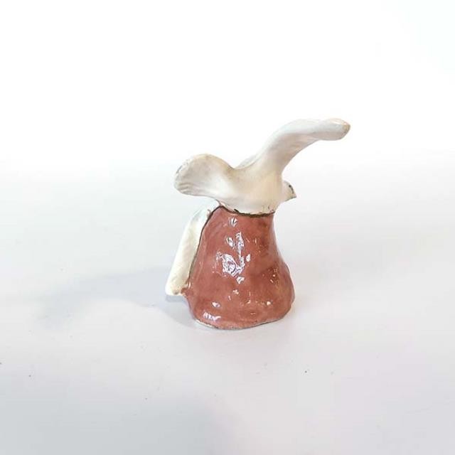 FIGURINE-White Bird Flying on Rock