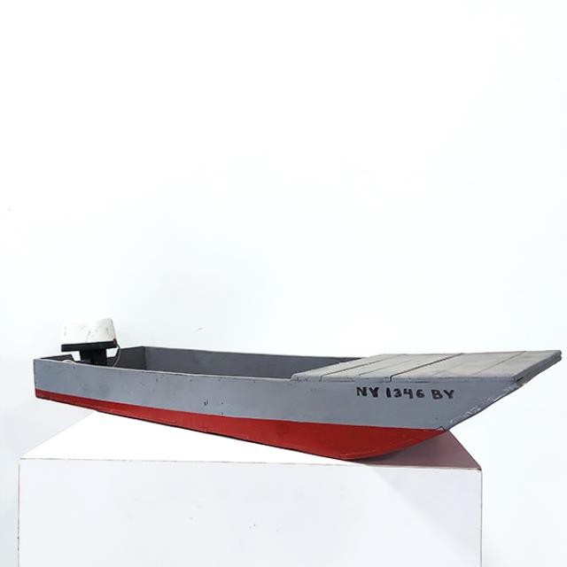 SHIP MODEL-Gray & Red Motor Boat