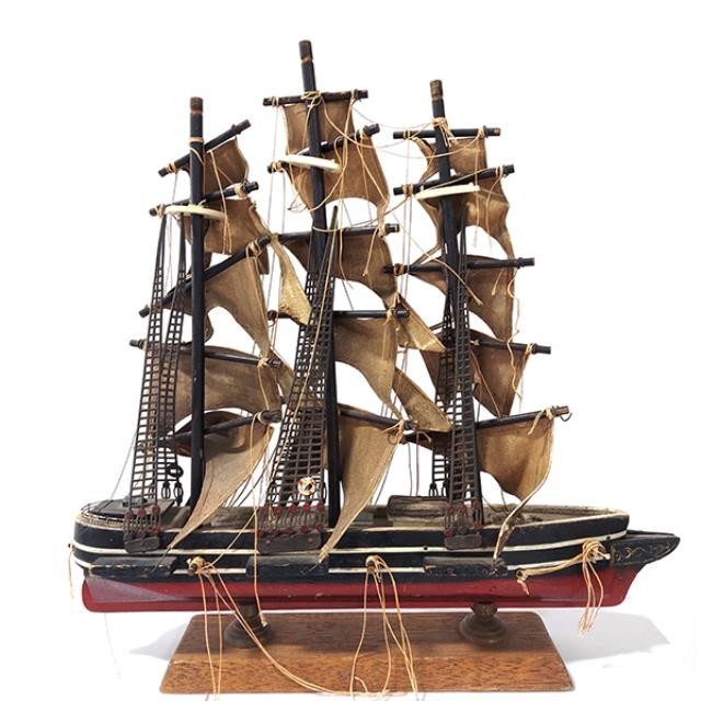 SHIP MODEL-Med. "Cutty Sark"-Black w/Red