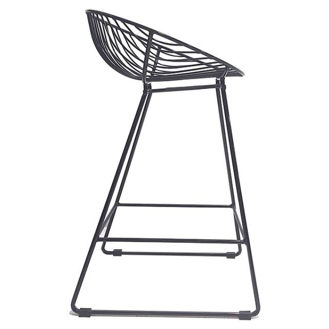 STOOL-Black Metal Wire Counter Stool