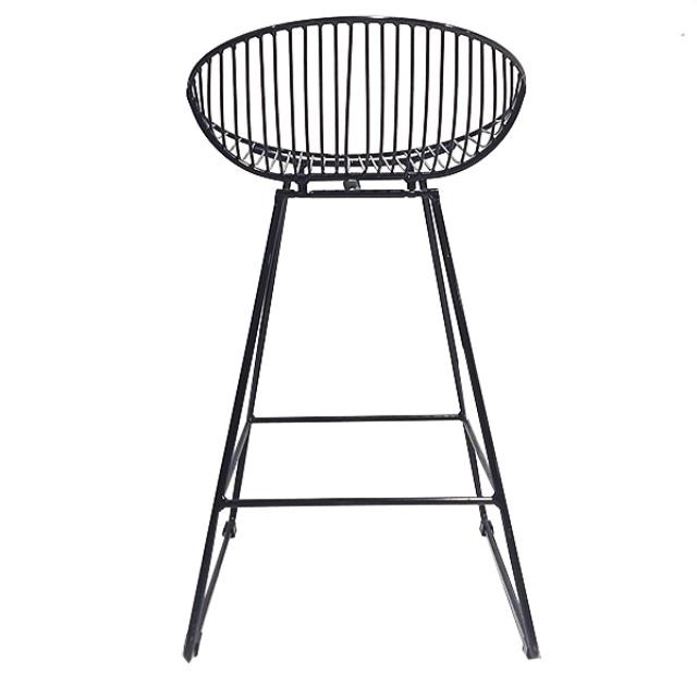 STOOL-Black Metal Wire Counter Stool