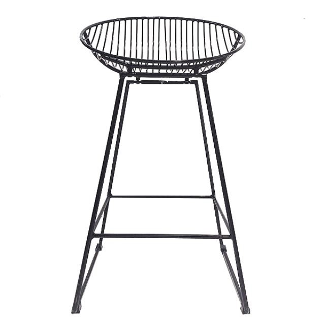 STOOL-Black Metal Wire Counter Stool