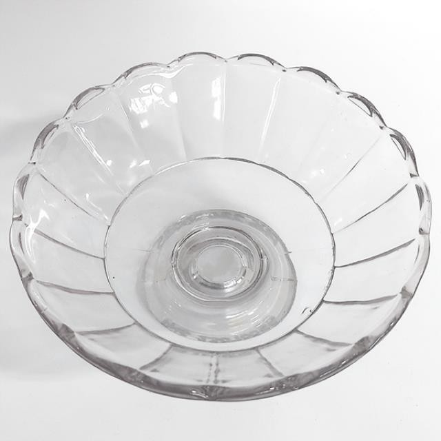 CANDY DISH-Glass Scalloped Dish & Edges