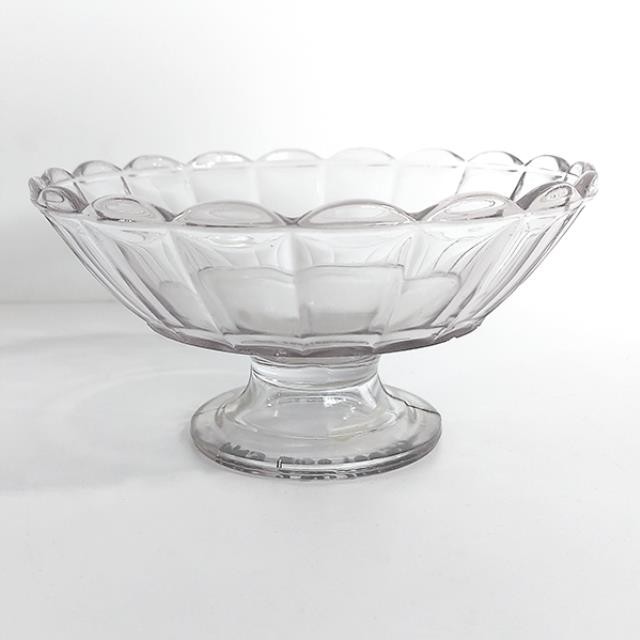 CANDY DISH-Glass Scalloped Dish & Edges