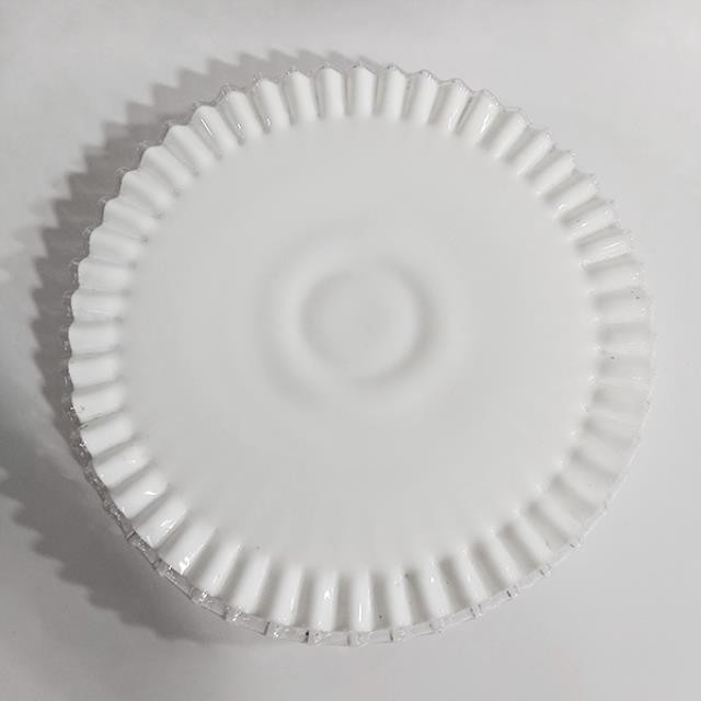 CAKE STAND-Hobnail Milk Glass Cake Stand