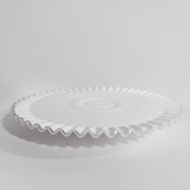 CAKE STAND-Hobnail Milk Glass Cake Stand