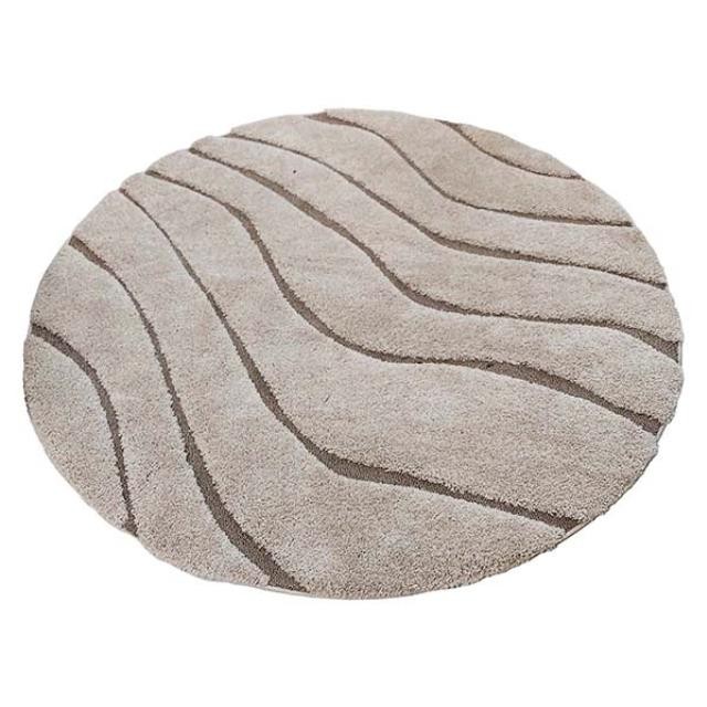 RUG-Round Florida Shag Cream/Beige Area Rug