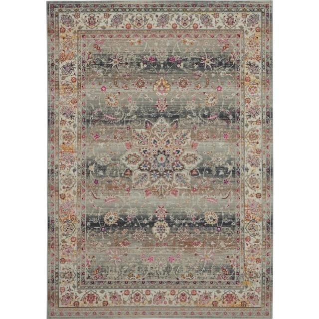 RUG-(7'10"x 9'10")Vintage Kashan/Floral Medallion