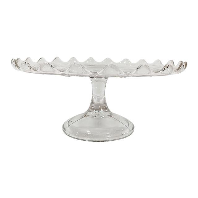 CAKE STAND-Cut Glass Braided Pattern