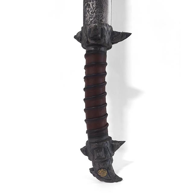 SWORD-Foam Medieval Silver w/Brown Handle