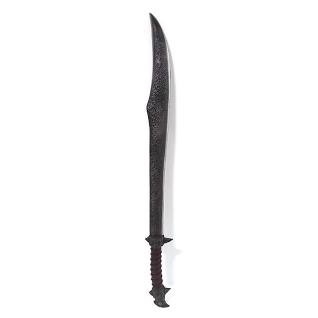 SWORD-Foam Medieval Silver w/Brown Handle