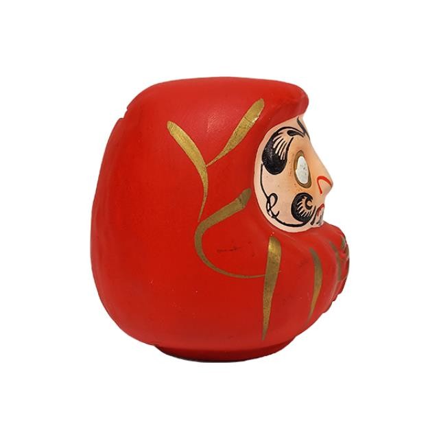 FIGURINE-Red Japanese Daruma Piggy Bank