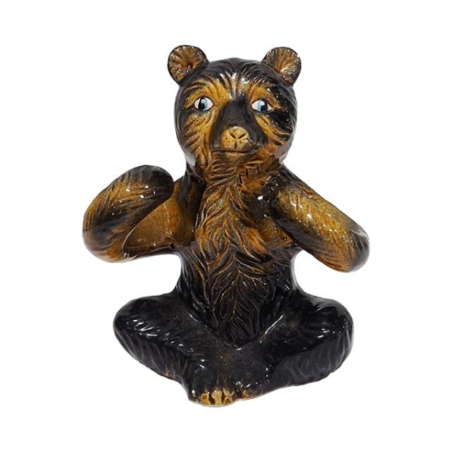 FIGURINE-Ceramic Bear w/Curled Arms