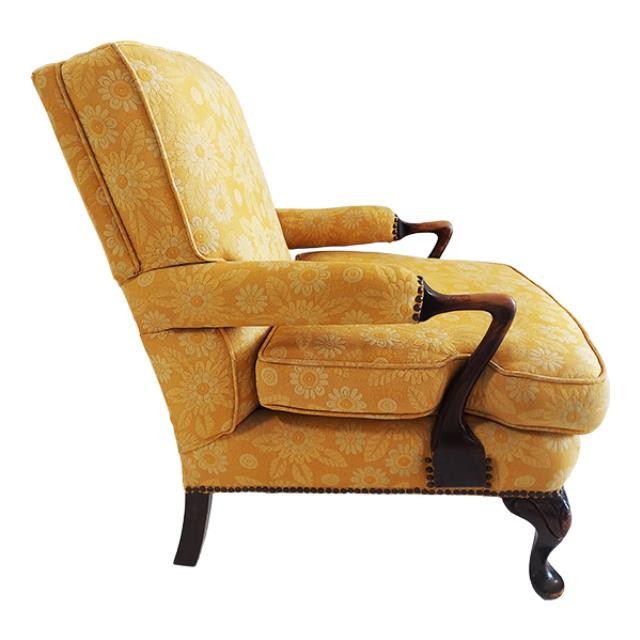 ARM CHAIR-Sunflower Pattern w/Nailheads