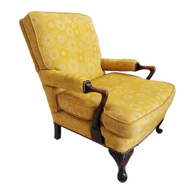 ARM CHAIR-Sunflower Pattern w/Nailheads