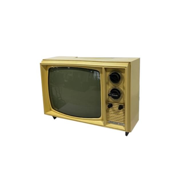 TELEVISION-Vintage Beige Philco w/Handle