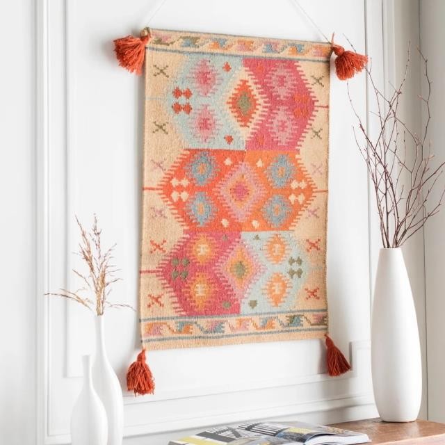 WALL TAPESTRY-Old World Style | Woven Wool | Brick