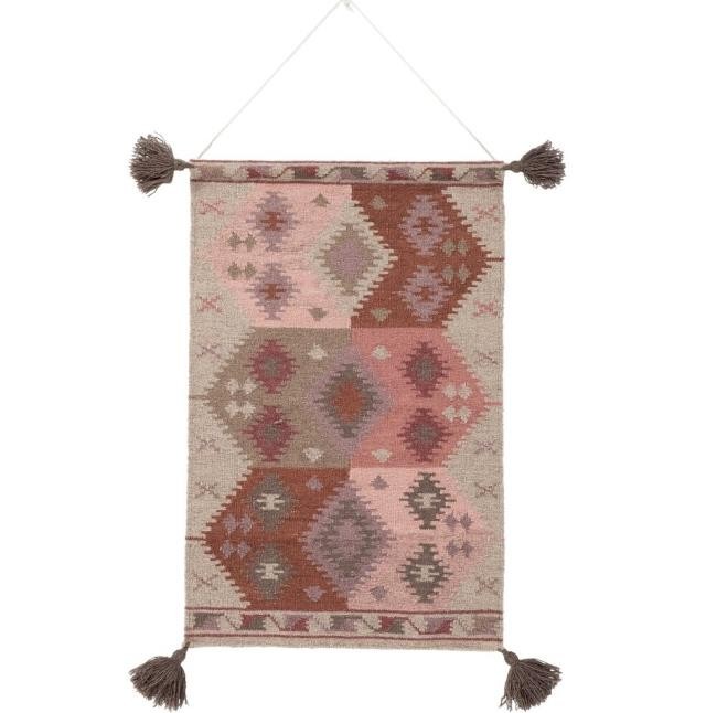 WALL TAPESTRY-Bohemian Style | Woven Wool |Eggplant