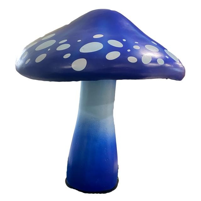 LARGE MUSHROOM-53"H|Blue & White