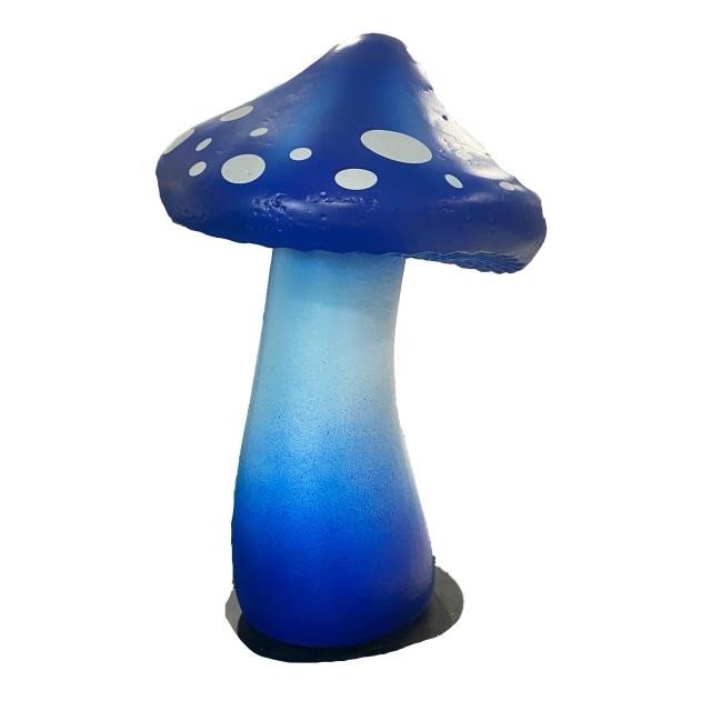 SMALL MUSHROOM-27"H|Blue & White