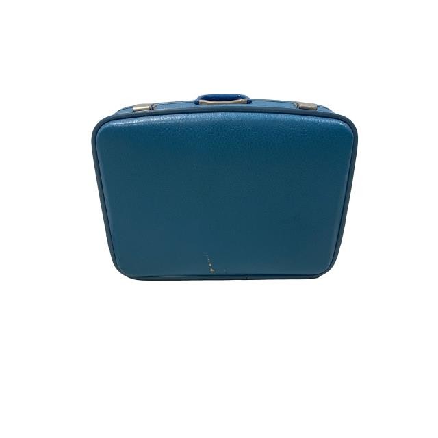 LUGGAGE-Vintage Medium Blue Hardshell Suitcase