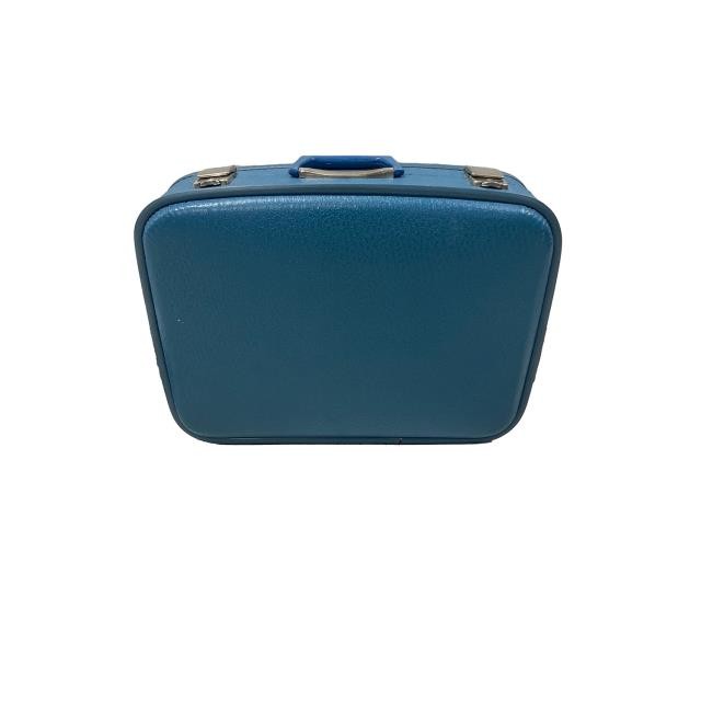 LUGGAGE-Vintage Small Blue Hardshell Suitcase