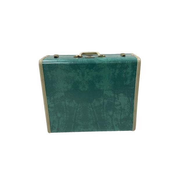 LUGGAGE-Vintage Marbled Green Samsonite w/"LFM" Monogram Initials