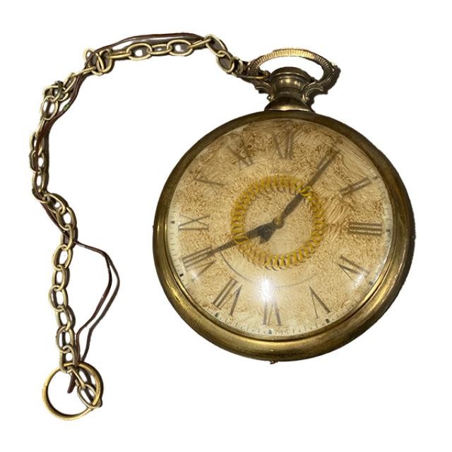 WALL CLOCK-Vintage Distressed "United" Pocket Watch Wall Clock