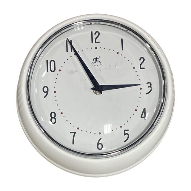 WALL CLOCK-Modern White "Infinity" Clock