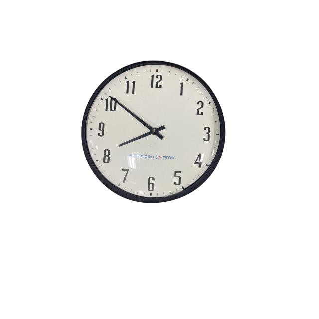 WALL CLOCK-American Time Black Clock