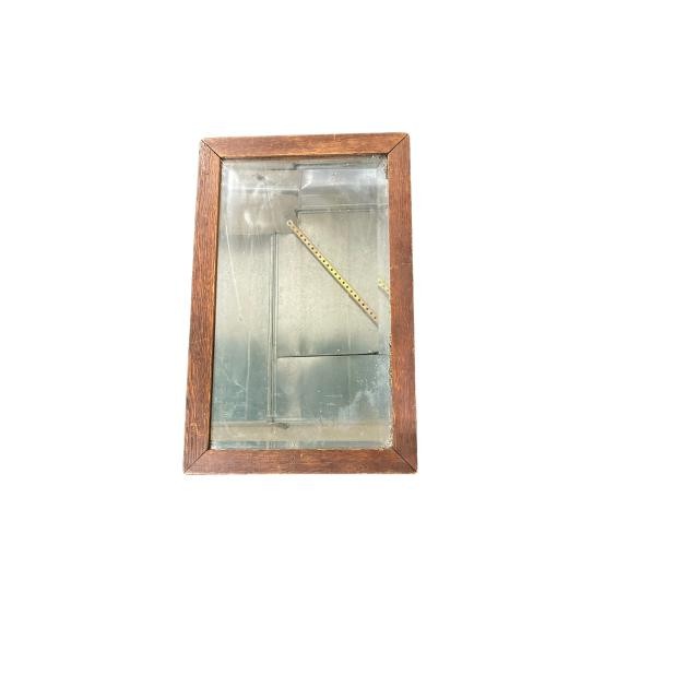 MIRROR-WALL Hanging-Rectangular Wood Frame w/Beveled Mirror Pane