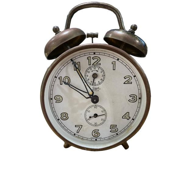 CLOCK-Vintage Jerger Anker Double Bell Alarm Clock