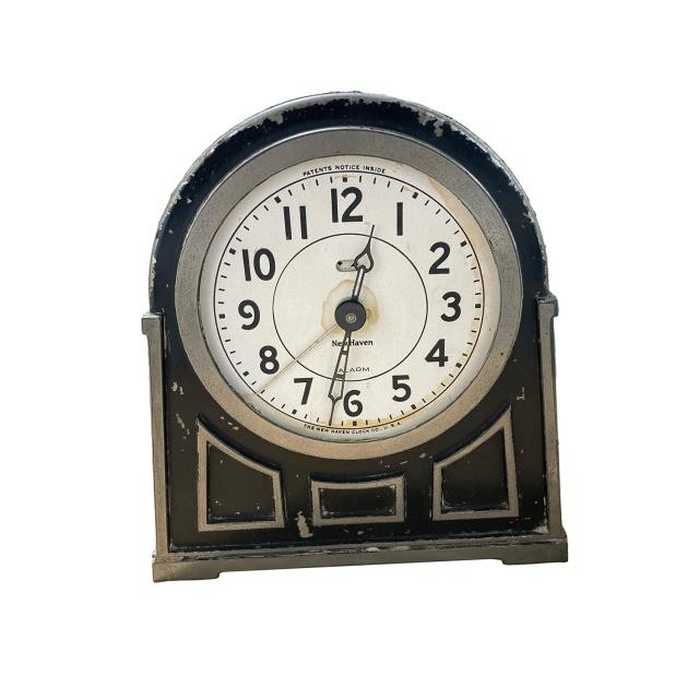 CLOCK-New Haven Black Metal Clock