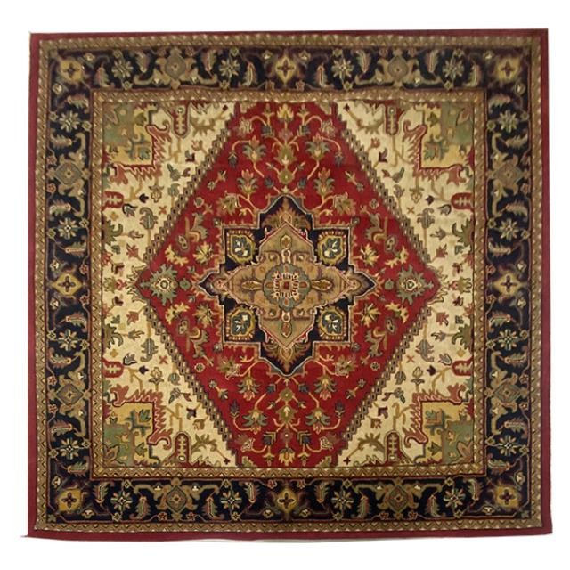 RUG-Red/ Beige Oriental w/Black Boarder