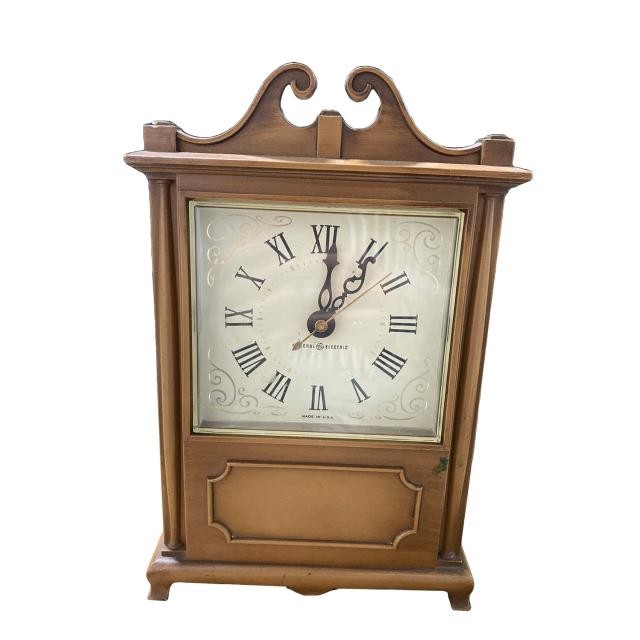 CLOCK-General Electric Brown Mantel Clock