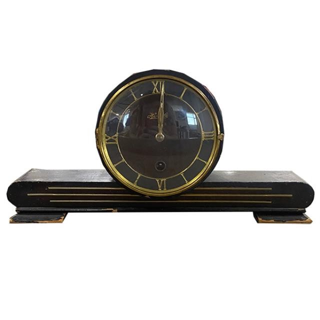 CLOCK-Gold and Black Mantel Clock