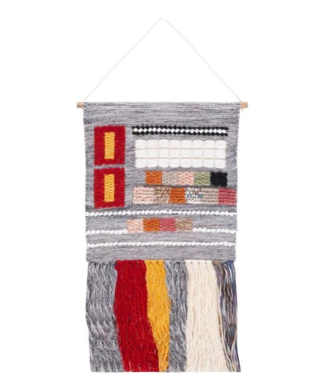 WALL TAPESTRY-Color Block |Tassel Accents