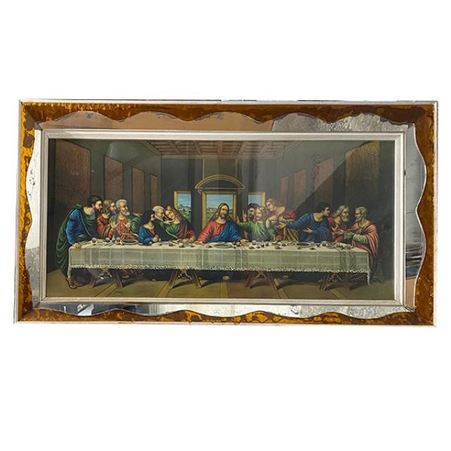 PRINT-The Last Supper in Amber/Mirror Frame