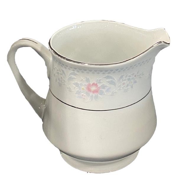 CREAMER-White w/Pink & Blue Flowers - Decorative Trim