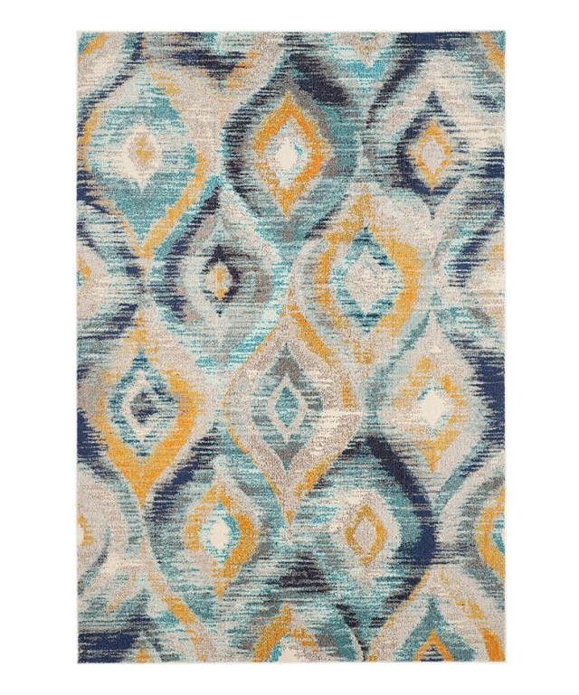 RUG (6'7"x 9'2") Modern |Contempory |Peacock Pattern