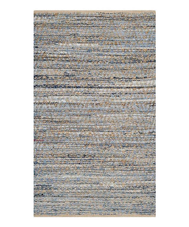 RUG (6'x9') Jute |Natural & Blue