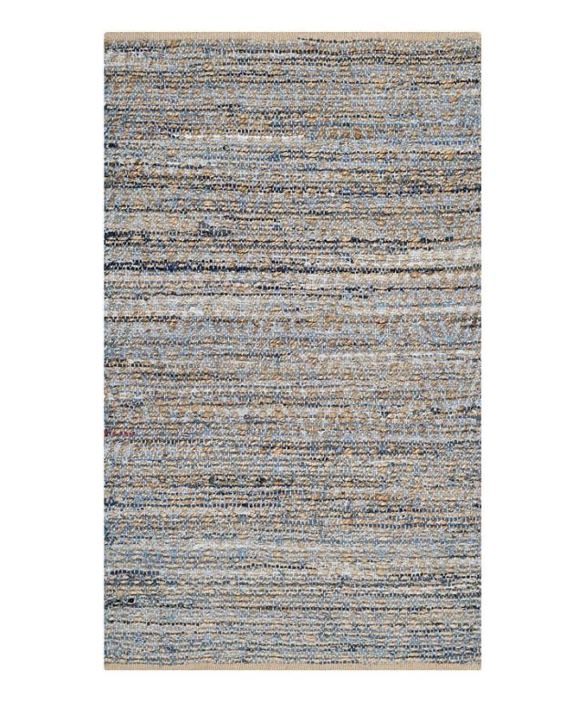 RUG (6'x9') Jute |Natural & Blue