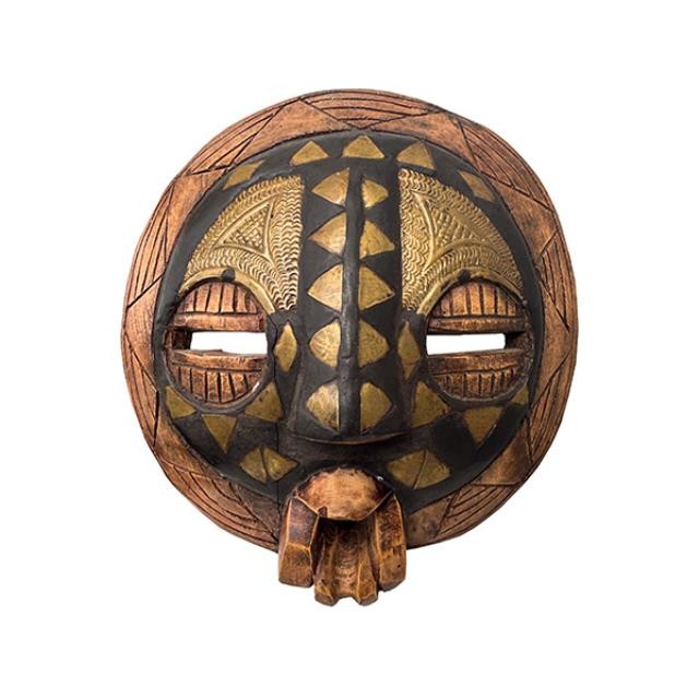 MASK-(10"x11")Ashanti Buluba African Mask |Wood