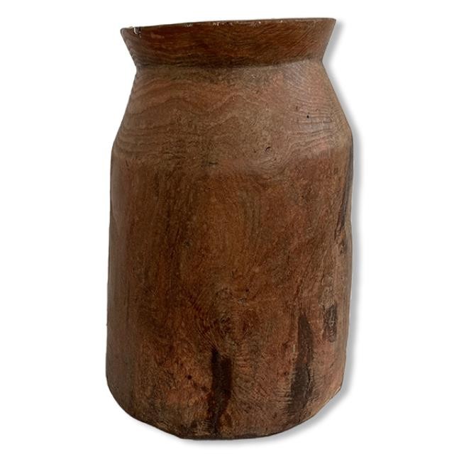 VASE-17" H Raw Wooden Vase