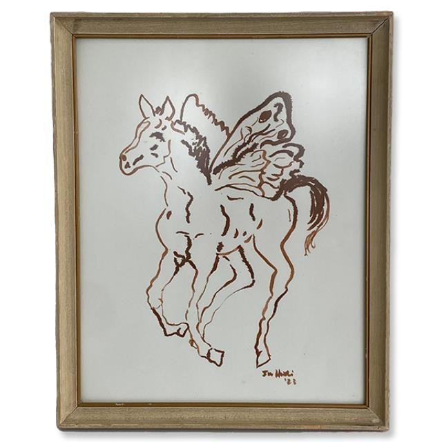 FRAMED ART-Horse w/Wings