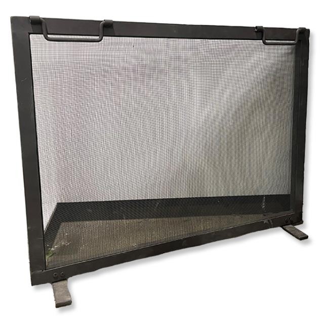 FIREPLACE SCREEN-Black Mesh w/2 Handles