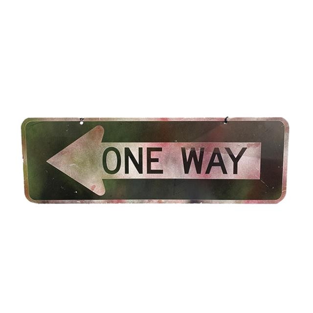 (83150193)SIGN-LAF Distressed "One Way" Sign