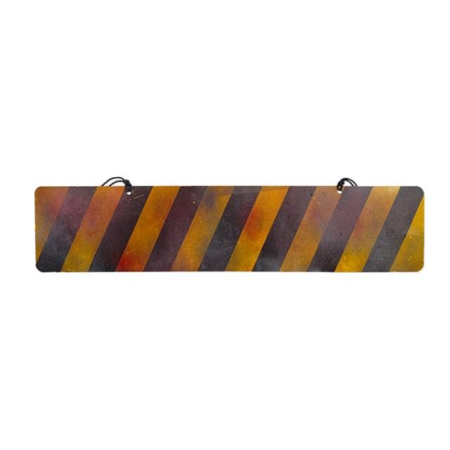 (83150194)SIGN-Distressed Black & Yellow Object Marker Sign