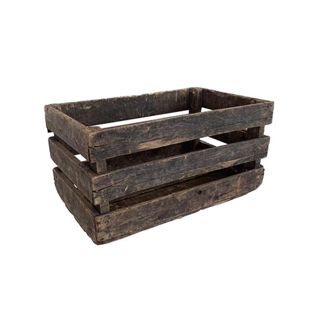 (89080053) WOOD CRATE-Dark Oak Rustic Crate